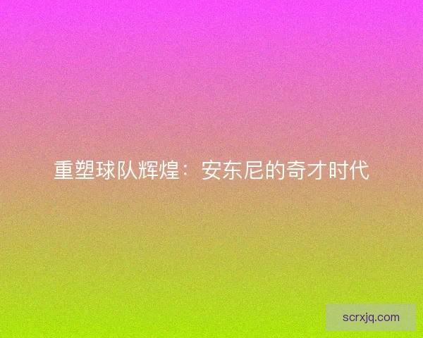重塑球队辉煌:安东尼的奇才时代 重塑球队辉煌:安东尼的奇才时代